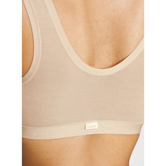 DKNY Bralette Womens Large Beige Table Tops Modal Wireless Square Neck DK7388 - Picture 6 of 14